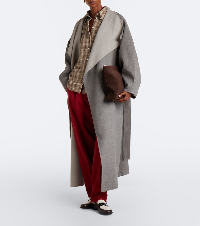 The Frankie Shop Leroy reversible wool-blend wrap coat