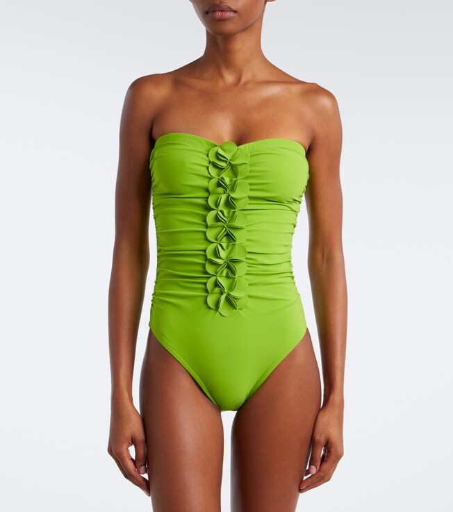 Karla Colletto Karla Colletto Tess floral-appliqué swimsuit