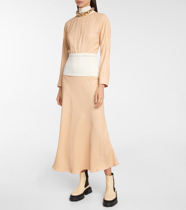 Jil Sander High-neck knit midi dress