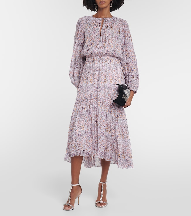 Marant Étoile Naema floral crêpe midi dress