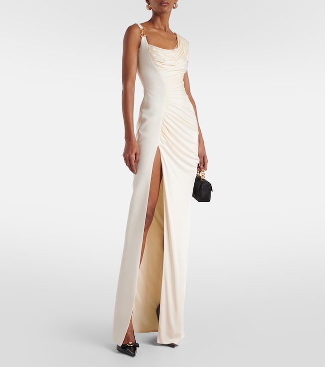 Versace Medusa '95 draped crêpe gown