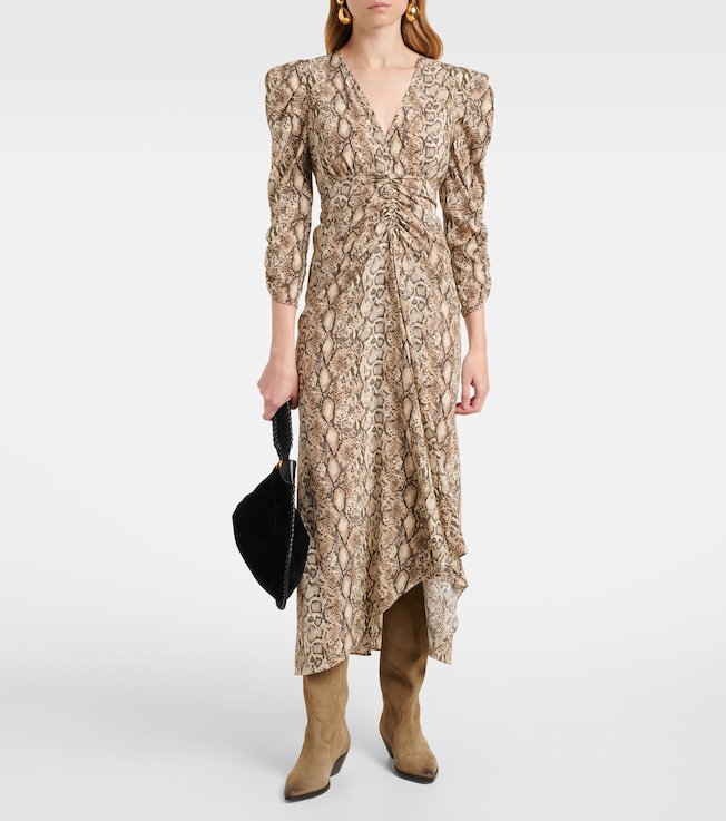 Isabel Marant Albini printed silk-blend midi dress