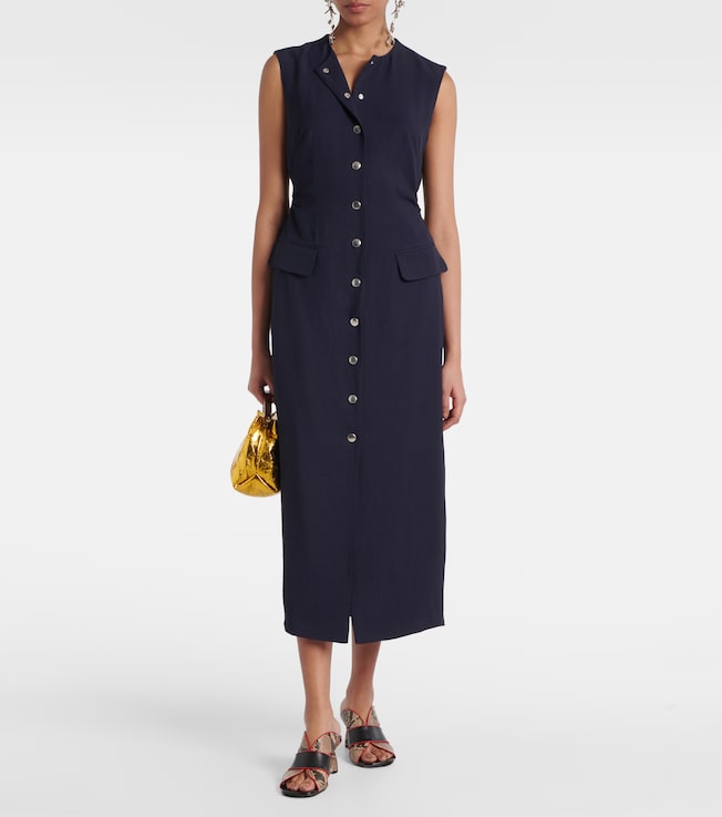 Dries Van Noten Gabardine midi dress