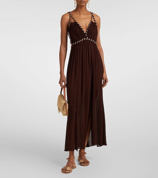 Poupette St Barth Collette open-back maxi dress