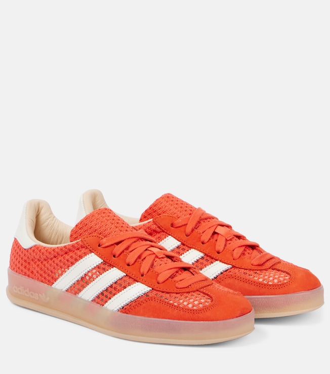 adidas Gazelle Indoor leather-trimmed sneakers