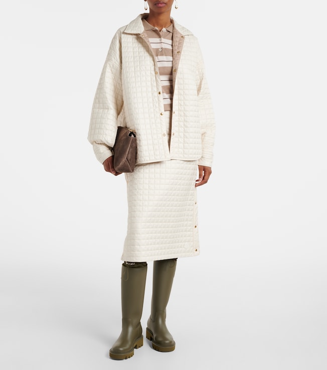 Moncler Quilted midi skirt