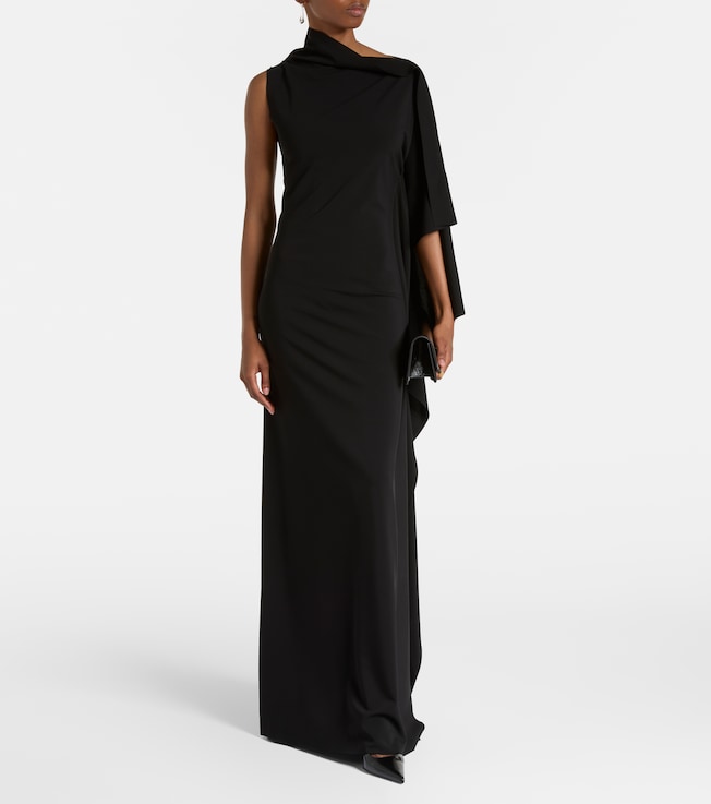 Sportmax Draped asymmetric maxi dress