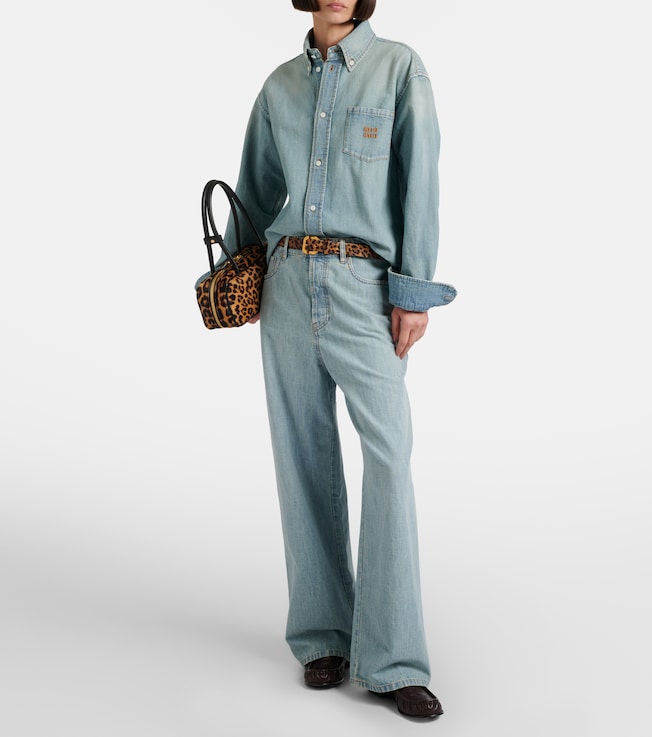 Miu Miu Chambray wide-leg jeans