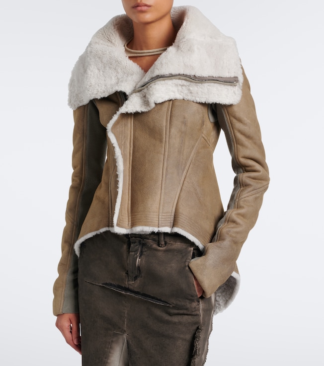 Rick Owens Naska shearling-lined leather jacket