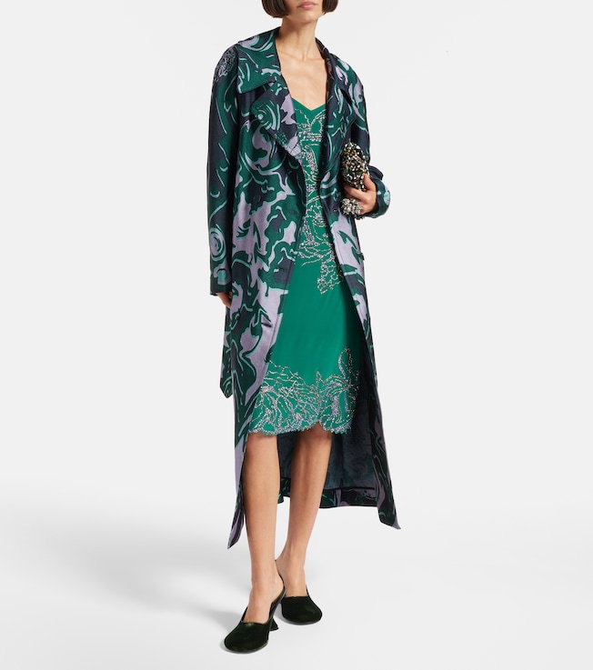 Dries Van Noten Printed trench coat
