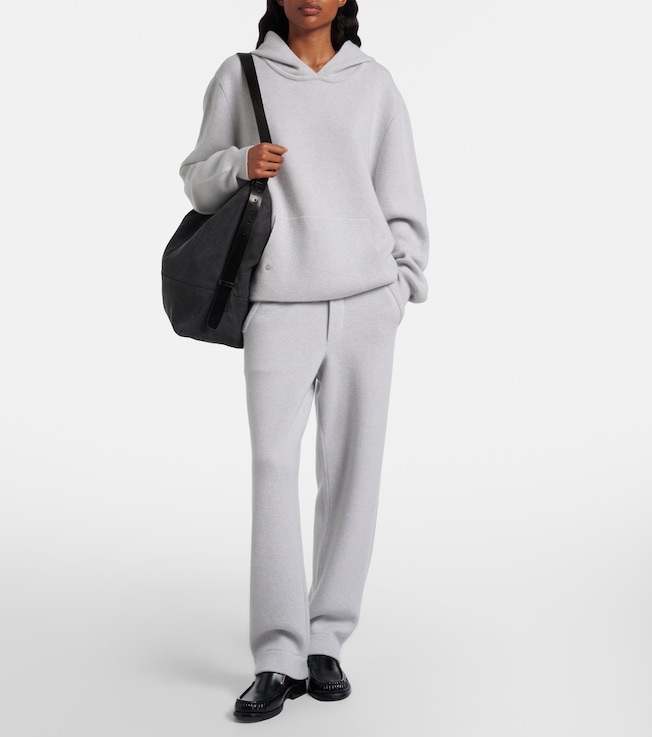 God's True Cashmere Cashmere straight pants with rose quartz