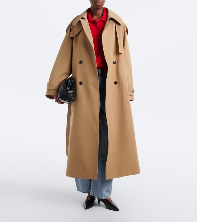 Róhe Cotton and wool-blend belted coat