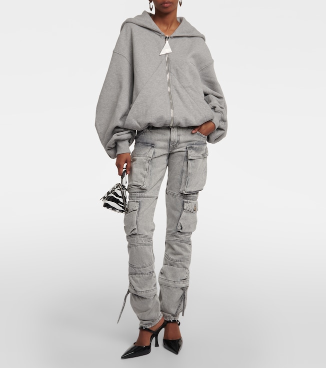 THE ATTICO Low-rise straight cargo jeans