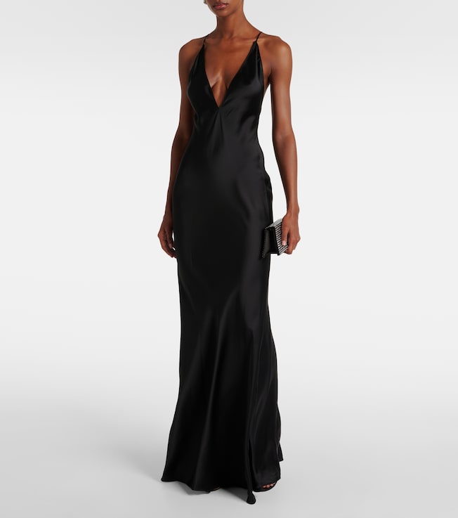 The New Arrivals Ilkyaz Ozel Open-back satin gown