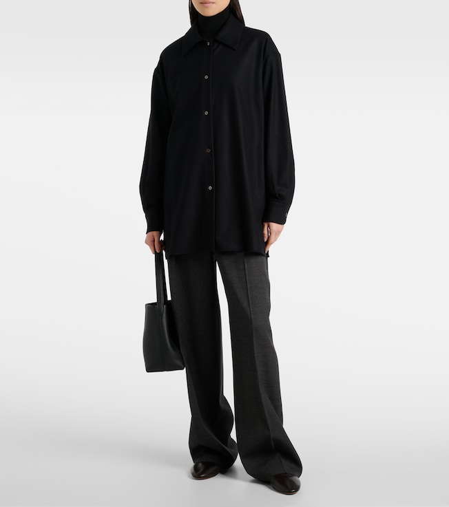 The Row Komako wool and cashmere shirt