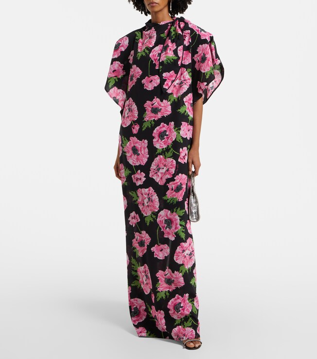 Stella McCartney Floral printed silk maxi dress