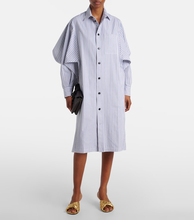 Bottega Veneta Striped cotton shirt dress