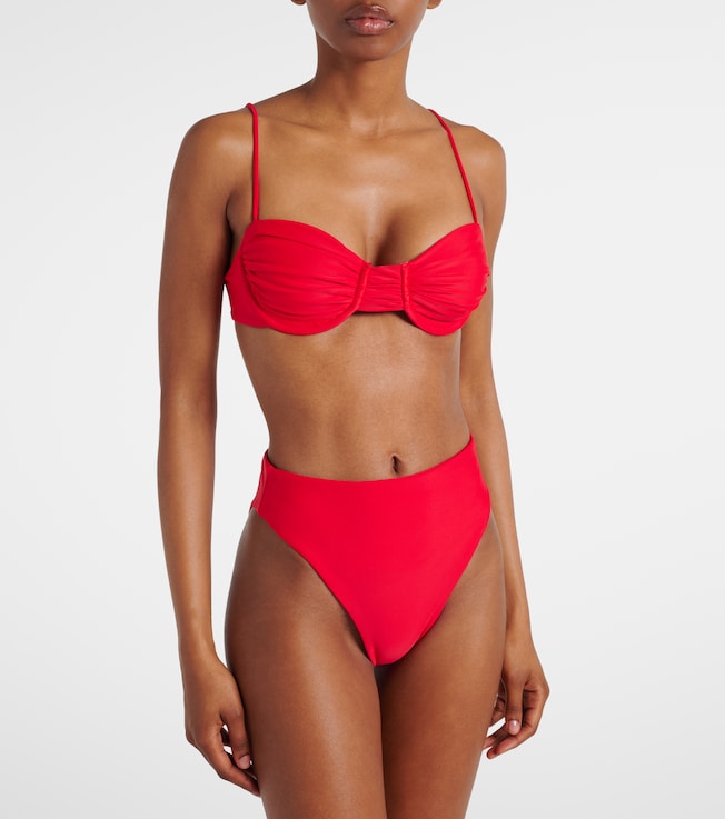 Jade Swim Mia ruched bikini top