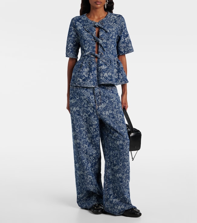 GANNI Tapestry wide-leg jeans