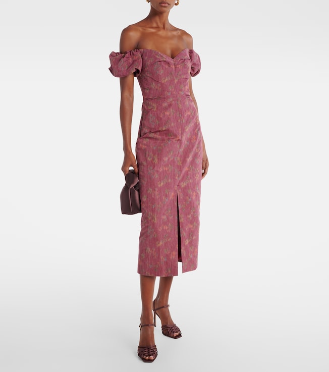 Markarian Adelaine floral puff sleeves gown