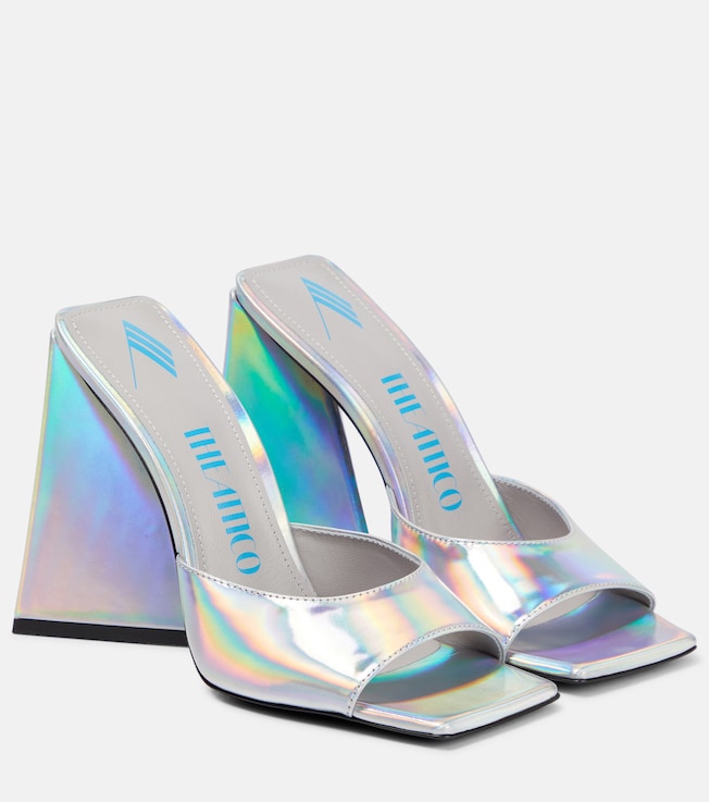 THE ATTICO The Attico Devon metallic leather mules