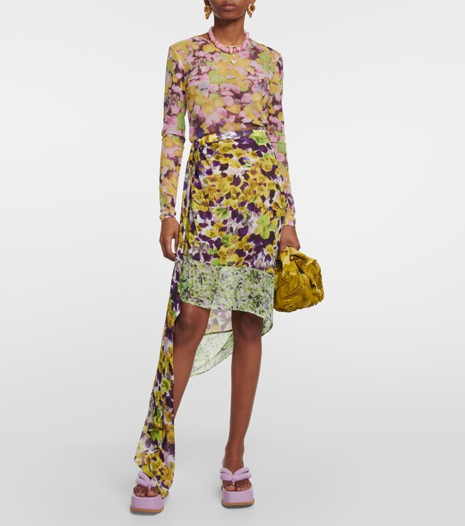 Dries Van Noten Printed midi skirt