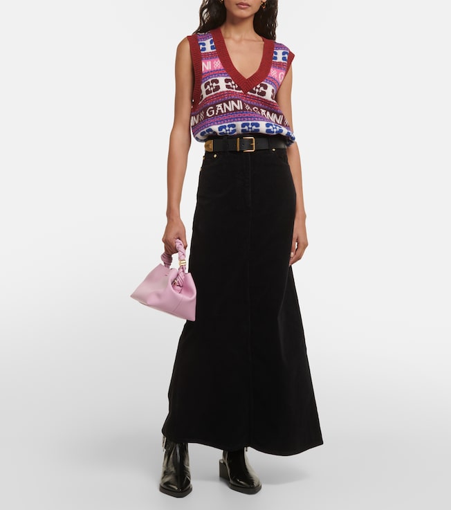 GANNI Corduroy maxi skirt