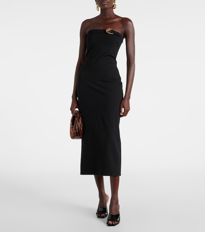 Staud Beekman strapless midi dress