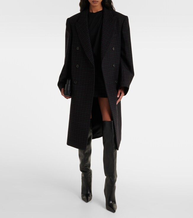 Wardrobe.NYC Oversized checked virgin wool coat