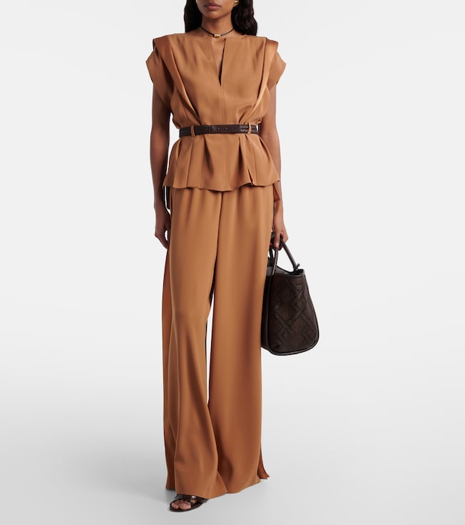 Max Mara Crêpe wide-leg pants