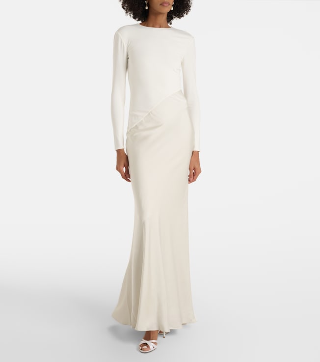 Roland Mouret Satin and jersey gown