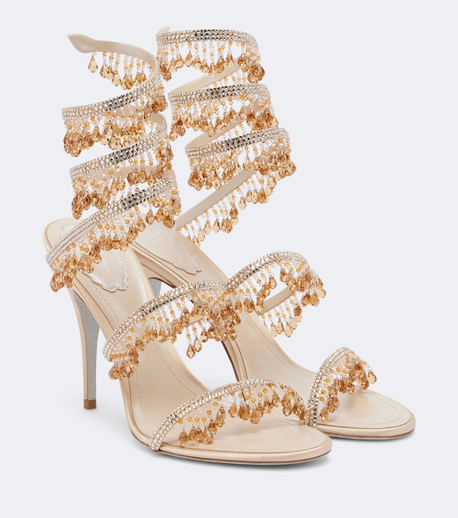 RENÉ CAOVILLA Rene Caovilla Jahanara embellished satin sandals