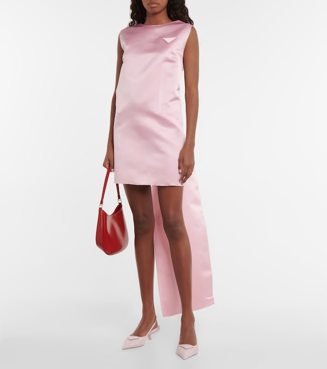 Prada Double satin silk minidress