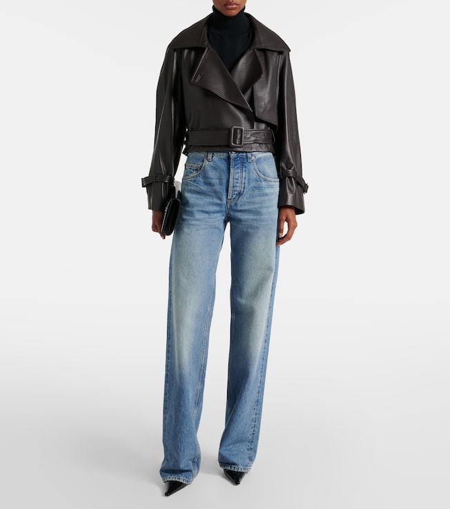 NOUR HAMMOUR Hatti leather biker jacket