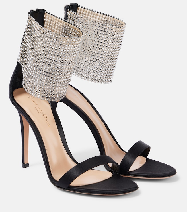 GIANVITO ROSSI Gianvito Rossi Adore 105 embellished satin sandals