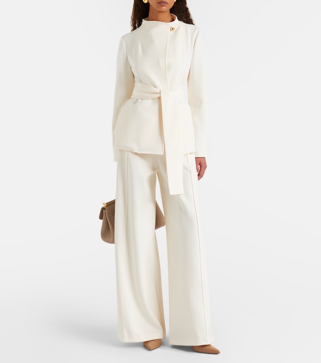 Max Mara Talamo belted jersey jacket