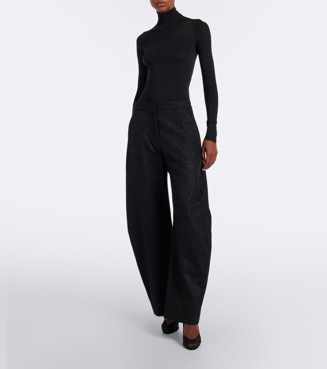 Alaïa Virgin wool barrel-leg pants