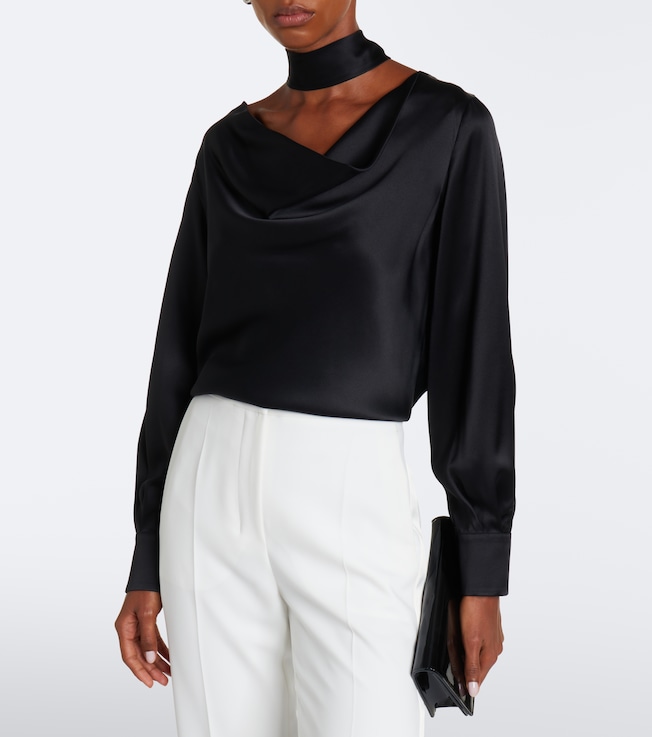 Max Mara Tie-detail silk blouse