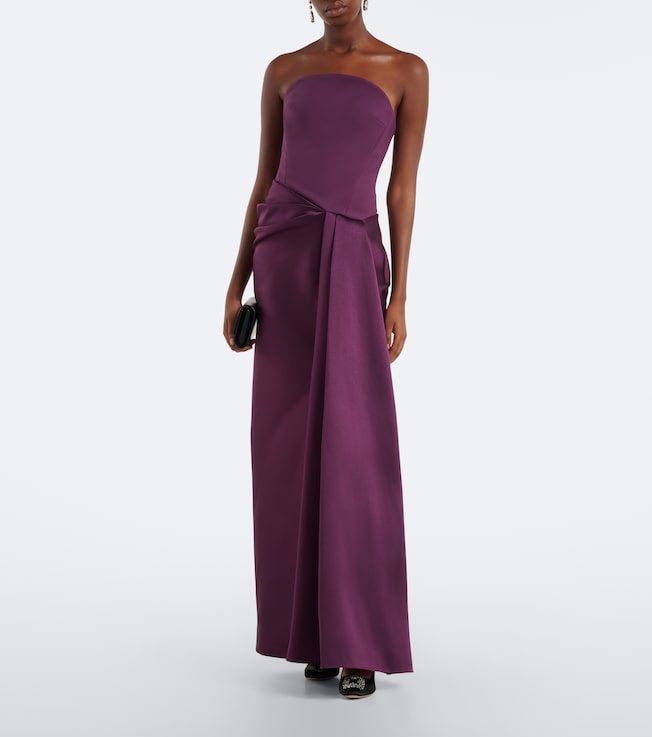 Solace London Seri crêpe corset gown