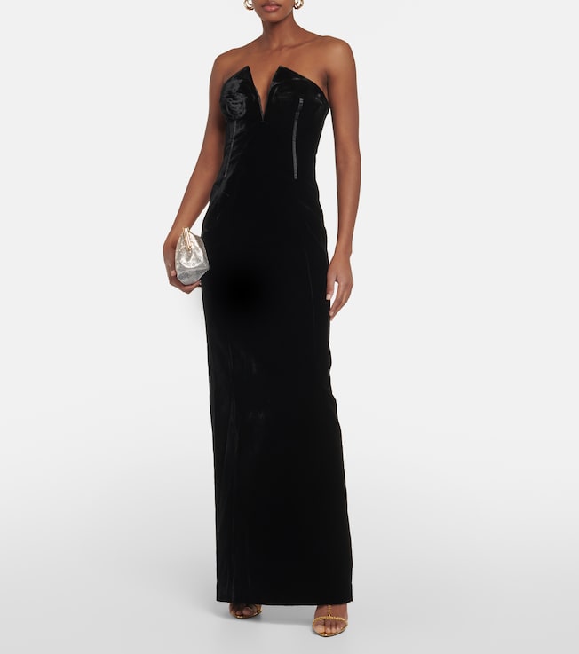 Tom Ford Strapless velvet gown