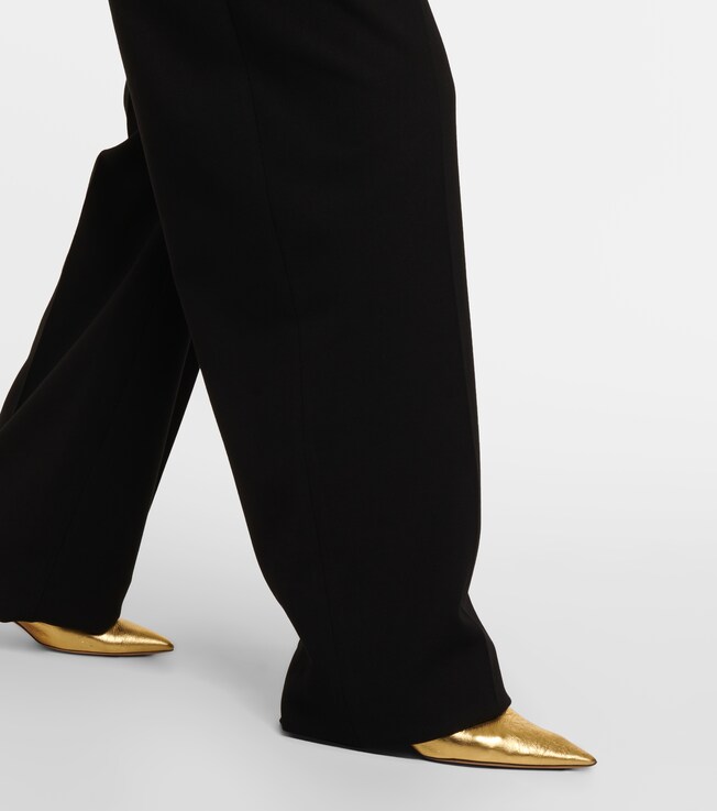 Mules The River aus Metallic-Leder | Khaite