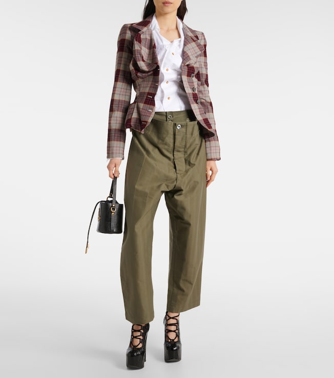 Vivienne Westwood Alien cropped cotton wide-leg pants