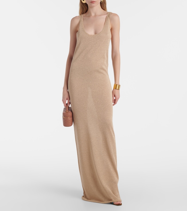 Saint Laurent Lamé maxi dress