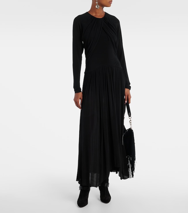 Isabel Marant Galina draped gathered jersey maxi dress