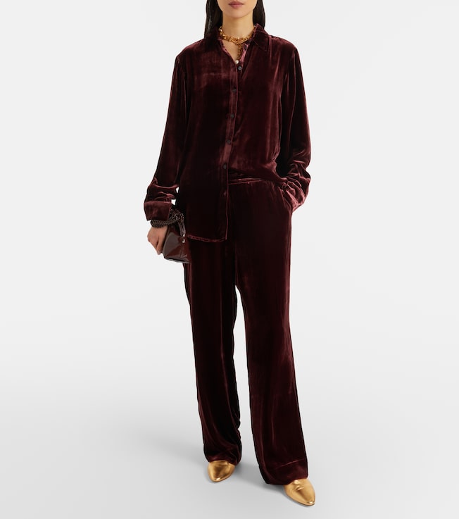 Asceno London velvet shirt