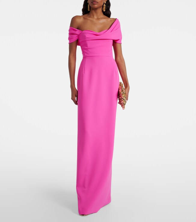 Carolina Herrera Sofia crêpe bustier gown