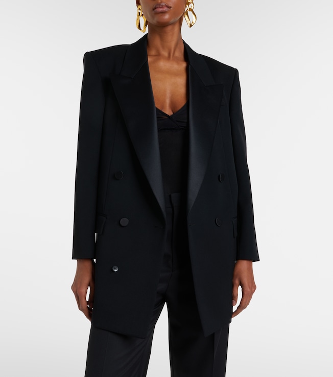 Saint Laurent Double-breasted oversized wool blazer