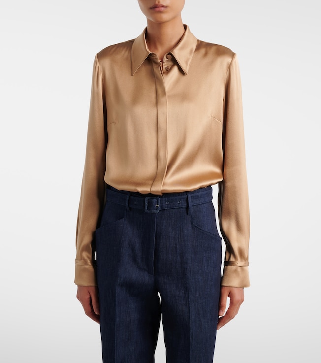 Gabriela Hearst Cruz silk satin shirt