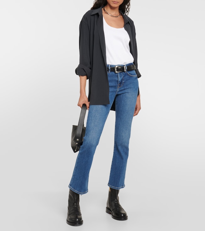 FRAME Le Crop Mini mid-rise bootcut jeans