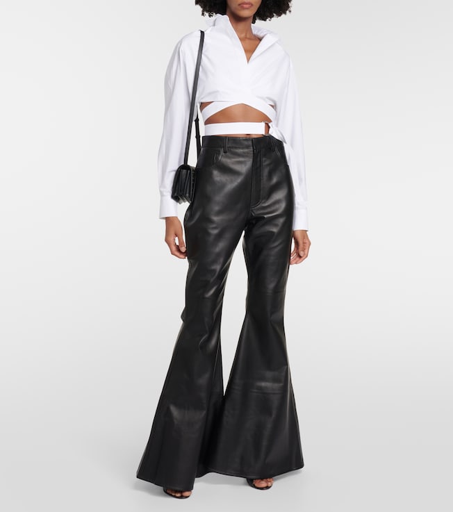 Alaïa Flared leather pants